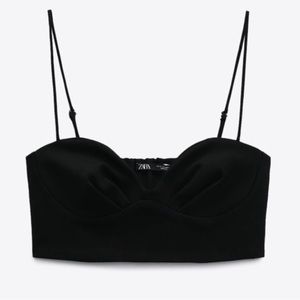 NWT Black bustier top
